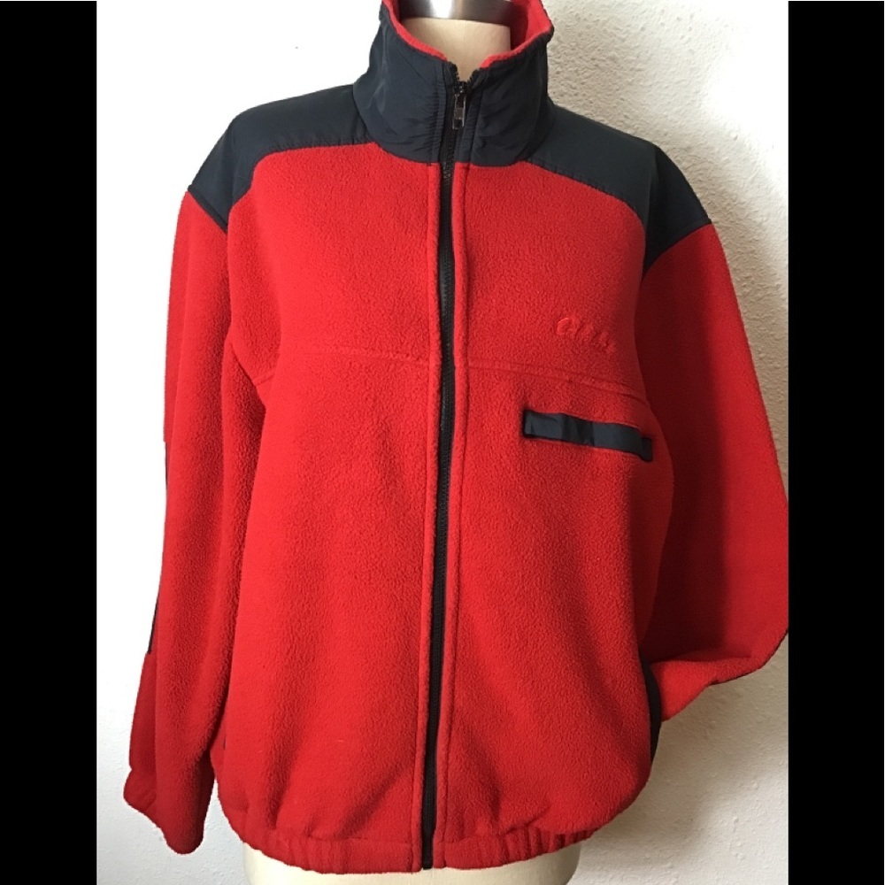Cabela’s red/black polartec fleece jacket size LRG